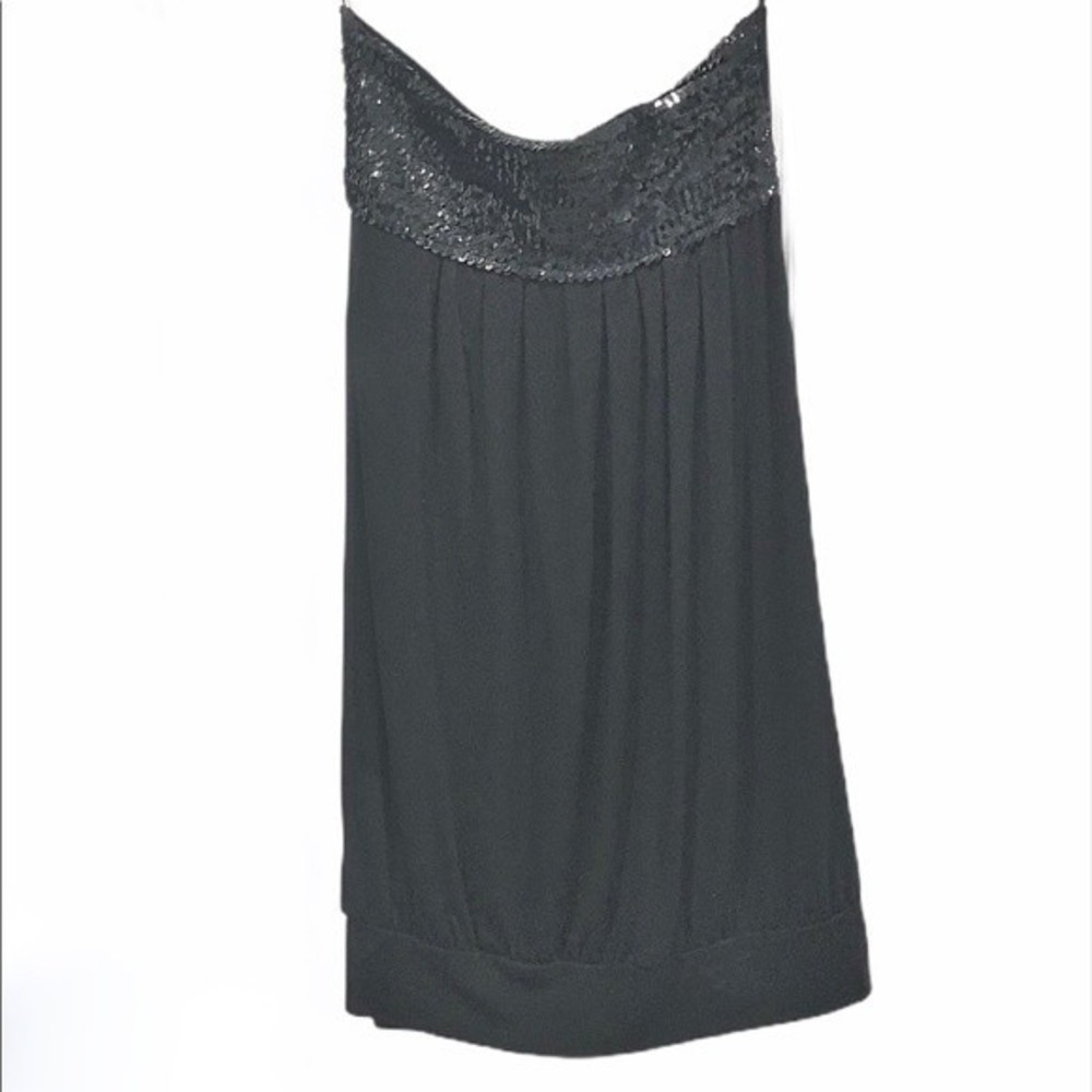 Free Culture Black Strapless Sequin Dress XL
